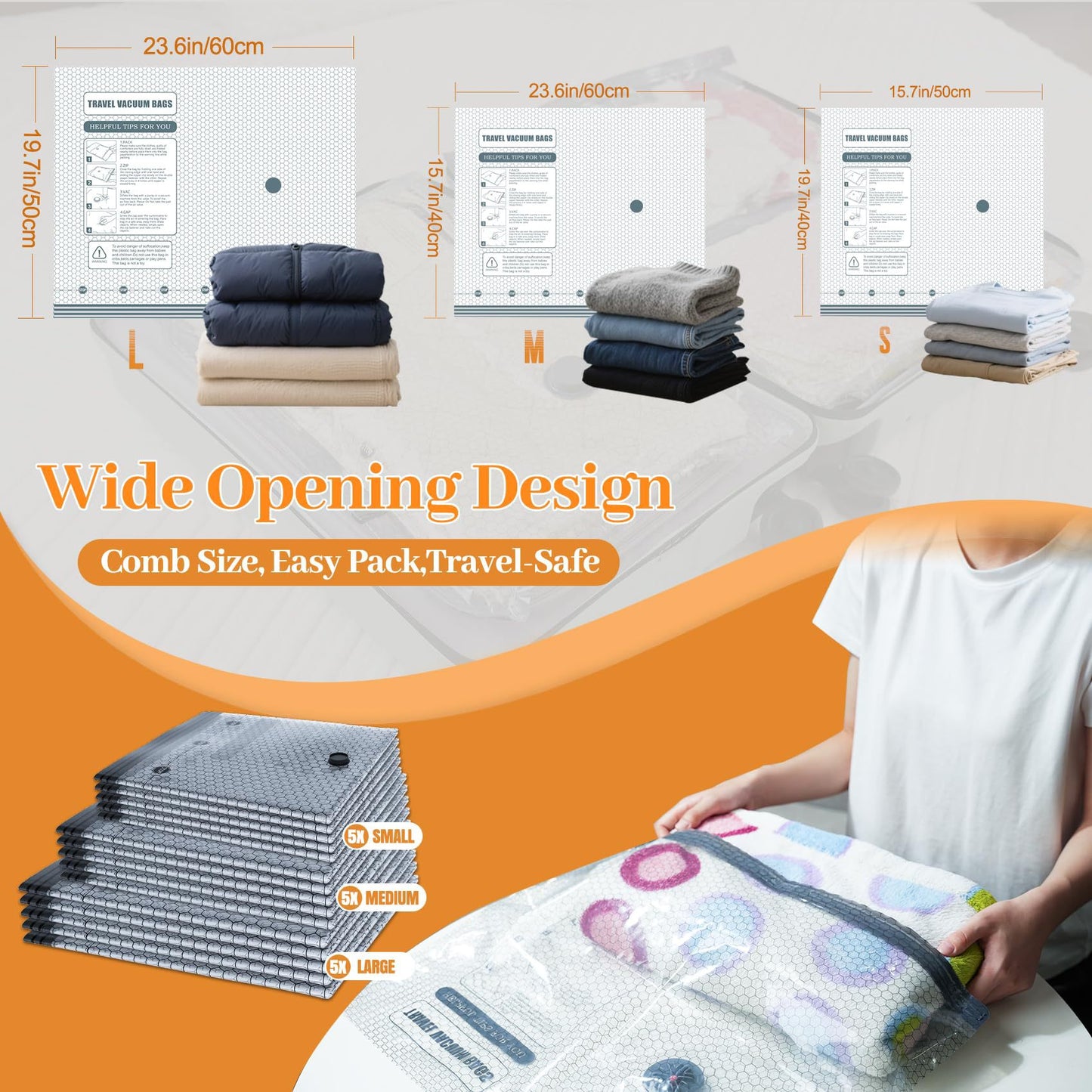 🏆⚡ 50K+ SOLD! Cordless Travel Vacuum Storage Compression Bag