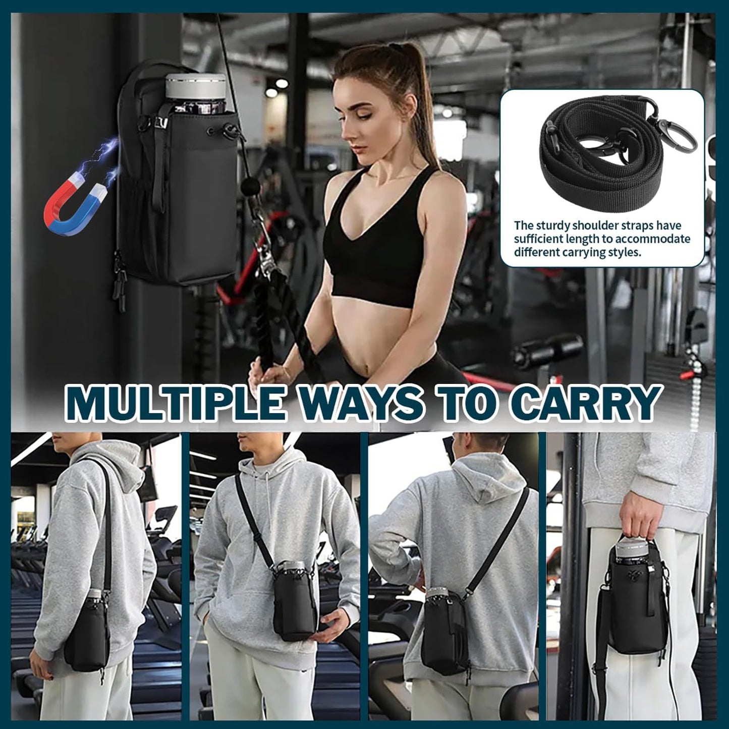 Magnetic fitness bag