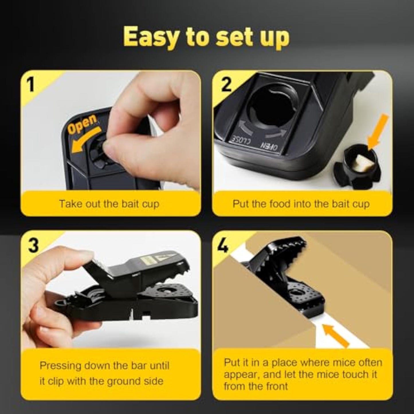 🔥Small indoor and outdoor mousetrap, reusable mousetrap, quick set house mousetrap