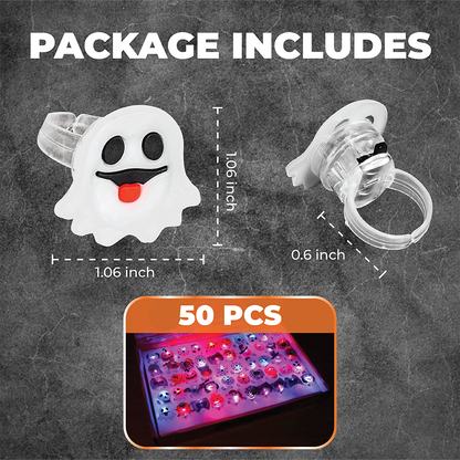 🔥Last Day 50% OFF🔥Halloween LED Glow Rings (50pcs set)