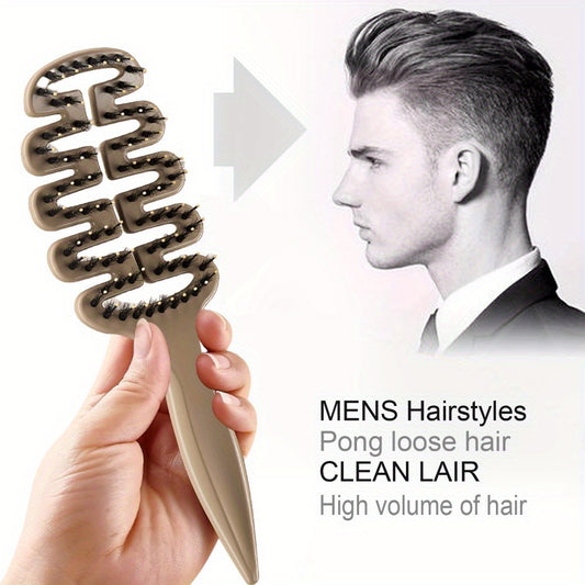 Fluffy anti-static hairbrush