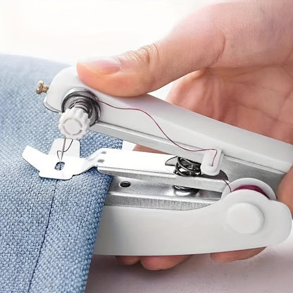 Portable handheld sewing machine