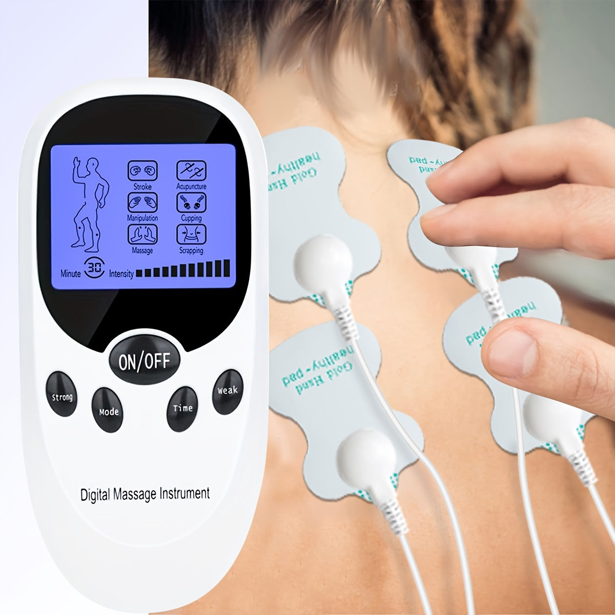 💪TENS + EMS Dual-Channel Muscle Relaxation Pulse Massager
