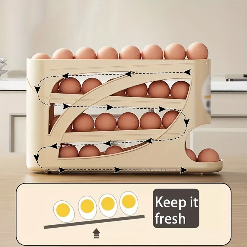 🥚Rolling egg storage box [holds 30 eggs]