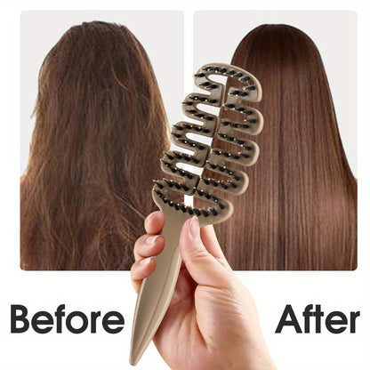 Fluffy anti-static hairbrush