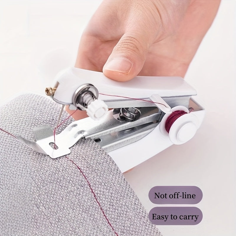 Portable handheld sewing machine