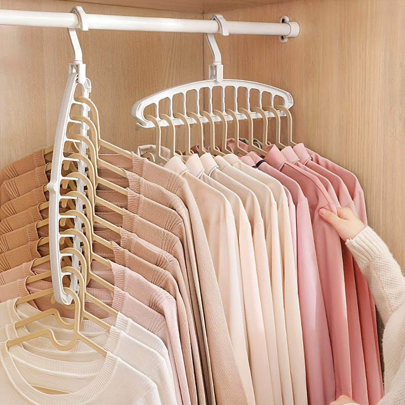 Eleven-hole multi-functional rotating clothes hanger