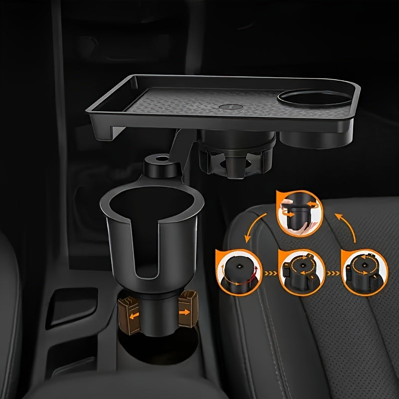 Multifunctional car tray cup holder organizer