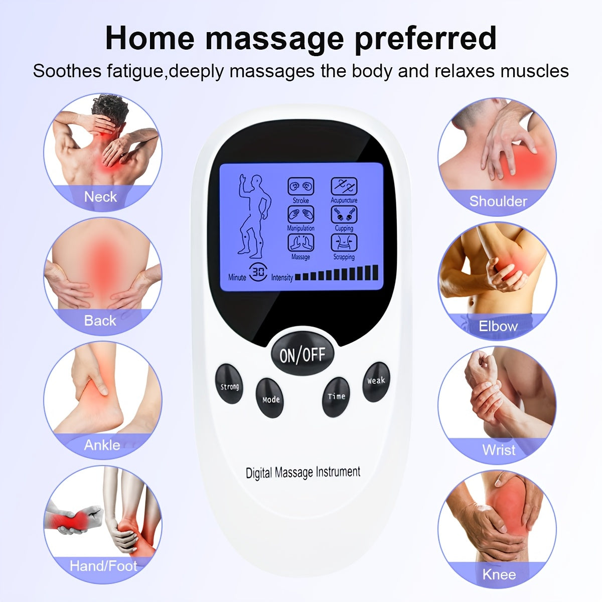 💪TENS + EMS Dual-Channel Muscle Relaxation Pulse Massager