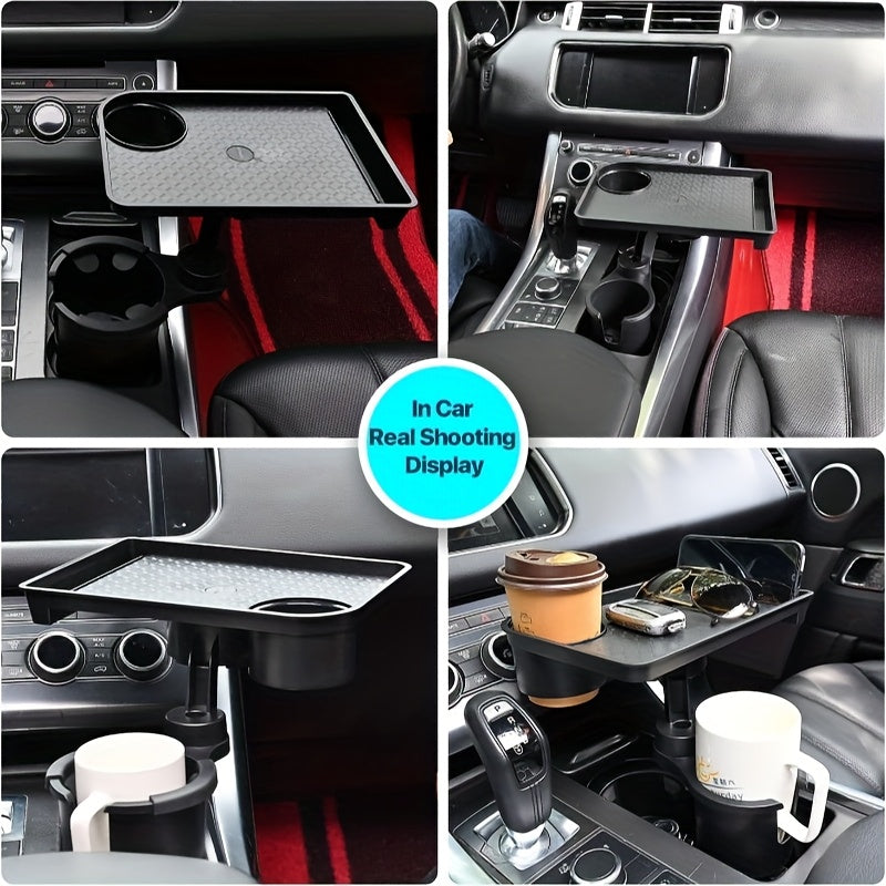 Multifunctional car tray cup holder organizer