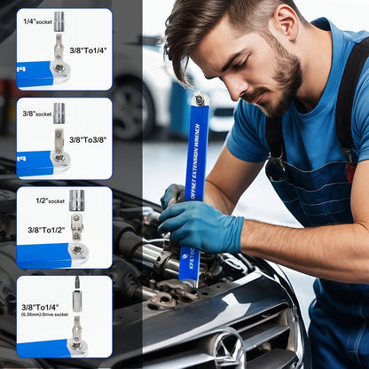 2-in-1 Multifunctional Ratchet Offset Extension Wrench(🔥12,000 units sold)