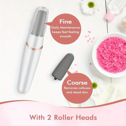 Electric foot grinder [with 2 grinding heads]