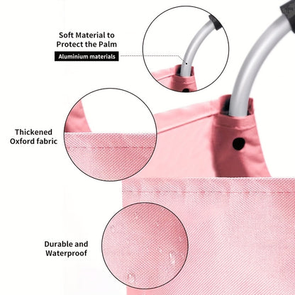 Foldable Aluminum Handle Storage Basket