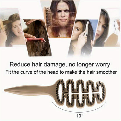 Fluffy anti-static hairbrush