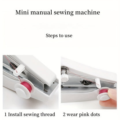 Portable handheld sewing machine