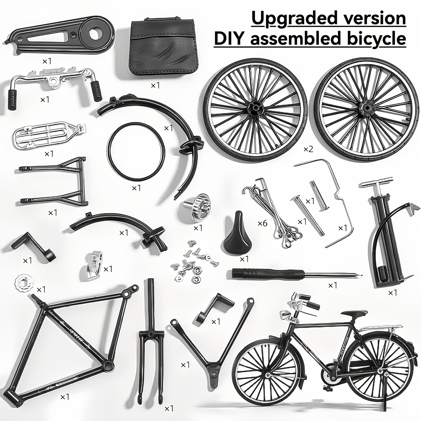 Retro metal bicycle model kit
