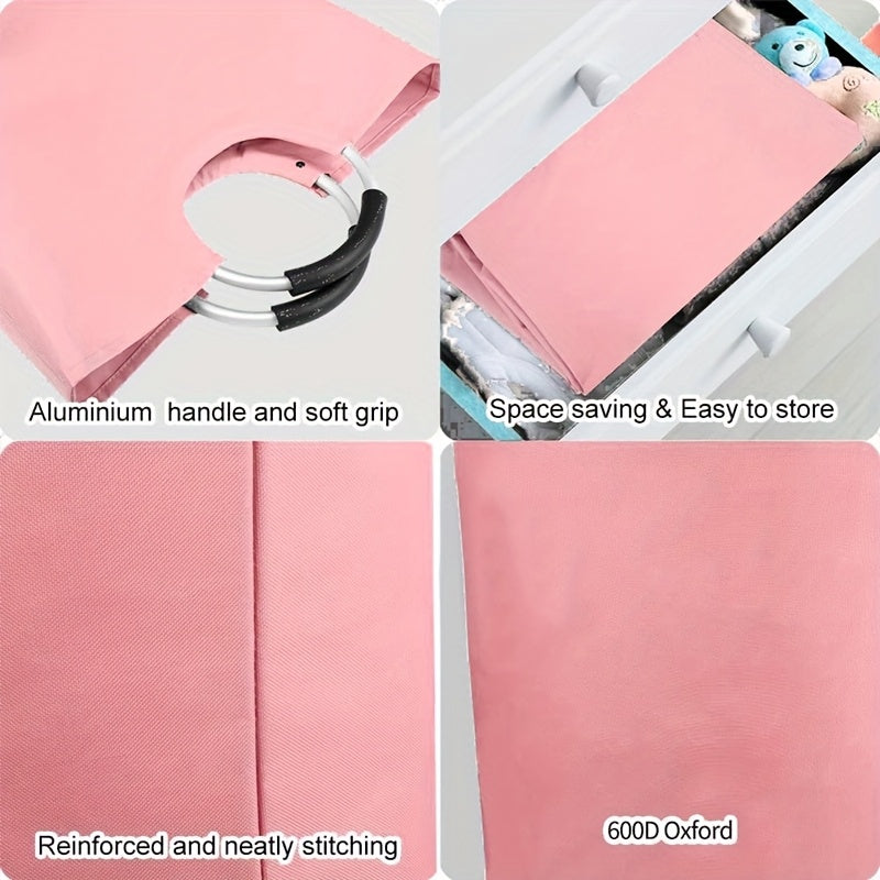 Foldable Aluminum Handle Storage Basket