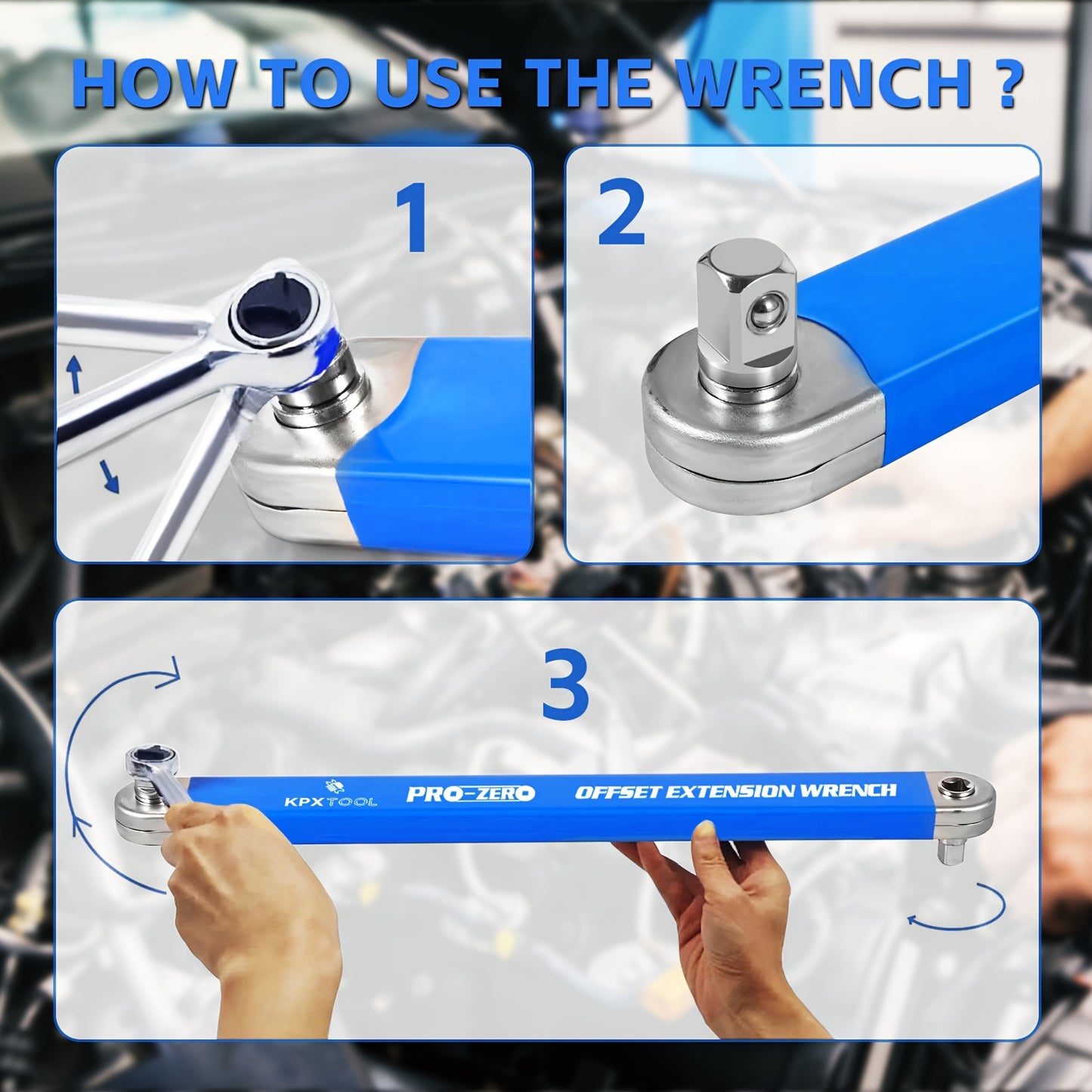 2-in-1 Multifunctional Ratchet Offset Extension Wrench(🔥12,000 units sold)