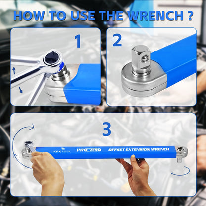 2-in-1 Multifunctional Ratchet Offset Extension Wrench(🔥12,000 units sold)