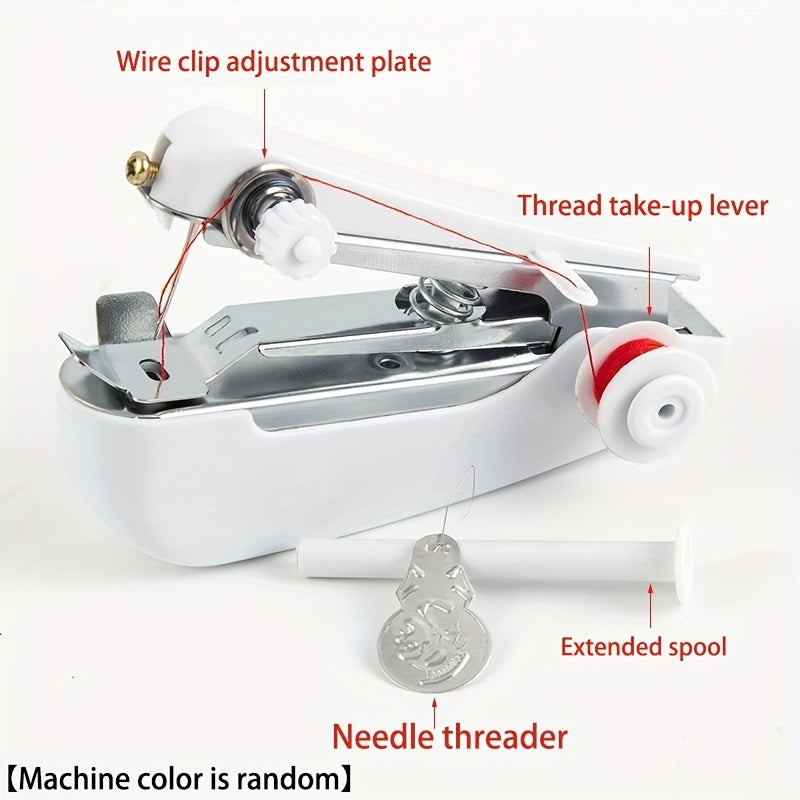 Portable handheld sewing machine