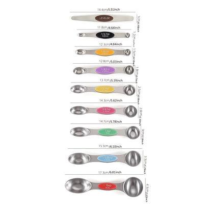 9 magnetic measuring spoons