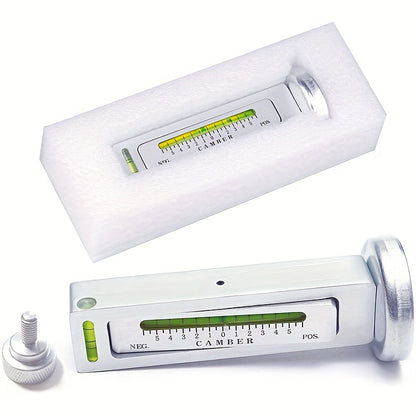 Automotive wheel alignment magnetic level