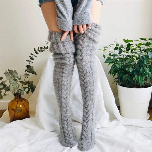 ⏰LAST DAY 50% OFF - ✨2025 Warm Over Knee Extra Long Knitted Socks