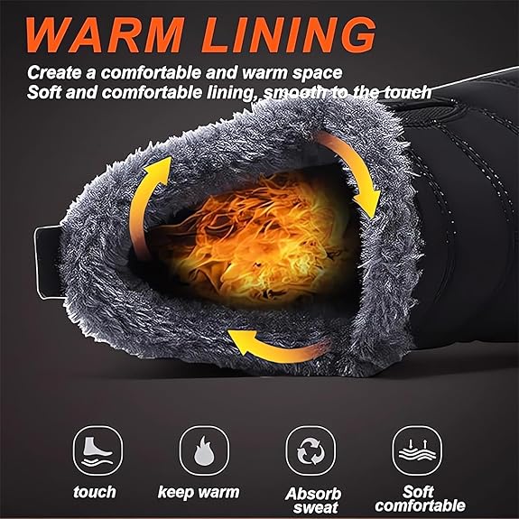 Men's and women's warm sheepskin-lined short boots, slip-on ankle boots for winter.