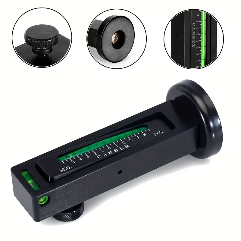 Automotive wheel alignment magnetic level