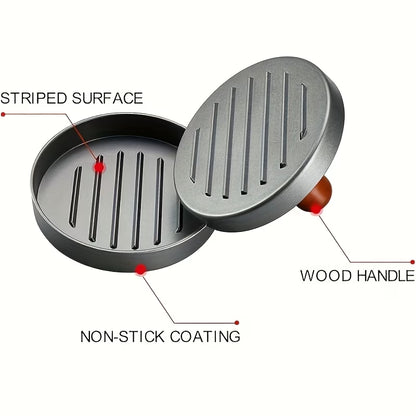 Hamburger patty press with 100 sheets of parchment paper.