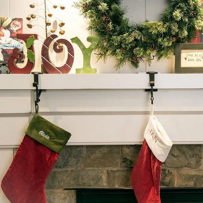 🎄Christmas Sales 50% OFF -2 In 1 Adjustable Christmas Garland and Stocking Hanger