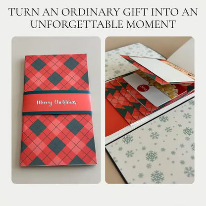 ⏰LAST DAY 50% OFF - 🎅✨Handmade Waterfall Christmas Gift Card Booklet