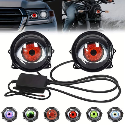 🔥1Pcs/2Pcs dynamic big eye lights, dynamic big eyeball fog lights 6 modes, LED color adjustable, suitable for any car model