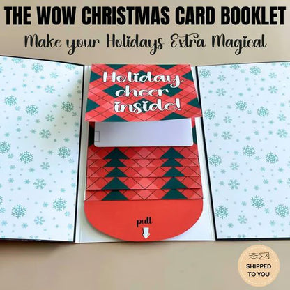 ⏰LAST DAY 50% OFF - 🎅✨Handmade Waterfall Christmas Gift Card Booklet