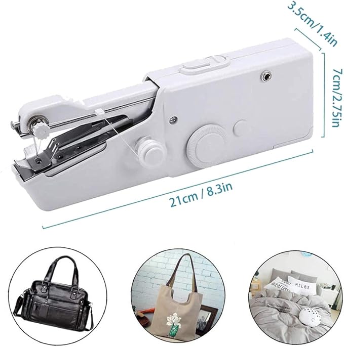 Portable handheld sewing machine