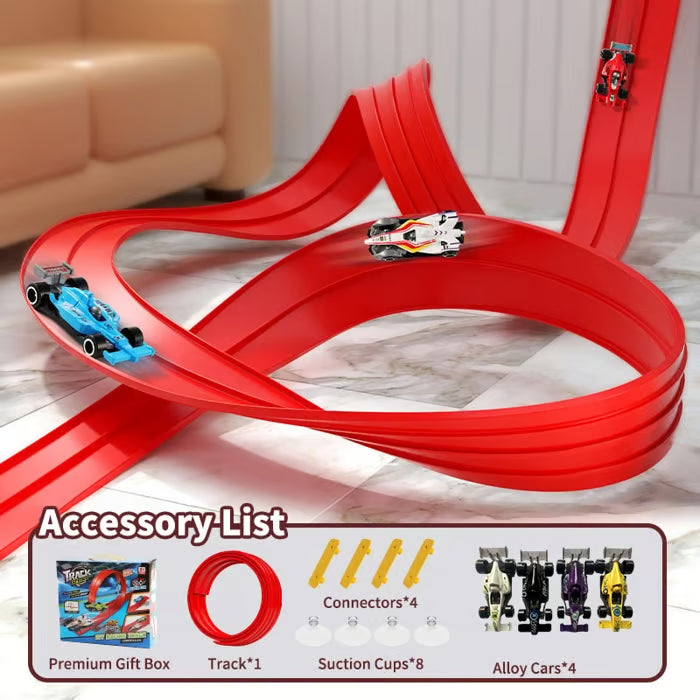 🎄🎁 2025 Christmas Surprise Gift: DIY Flexible Racing Track Toy 🚗✨