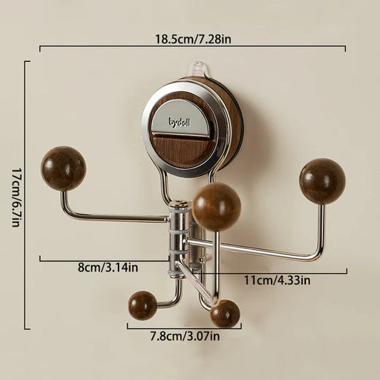 No-Drill Rotating Suction Hooks – Strong Hold, Easy Wall Installation