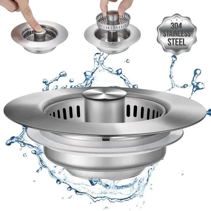 🔥Upgraded 3 in 1 Kitchen Sink Drain Strainer