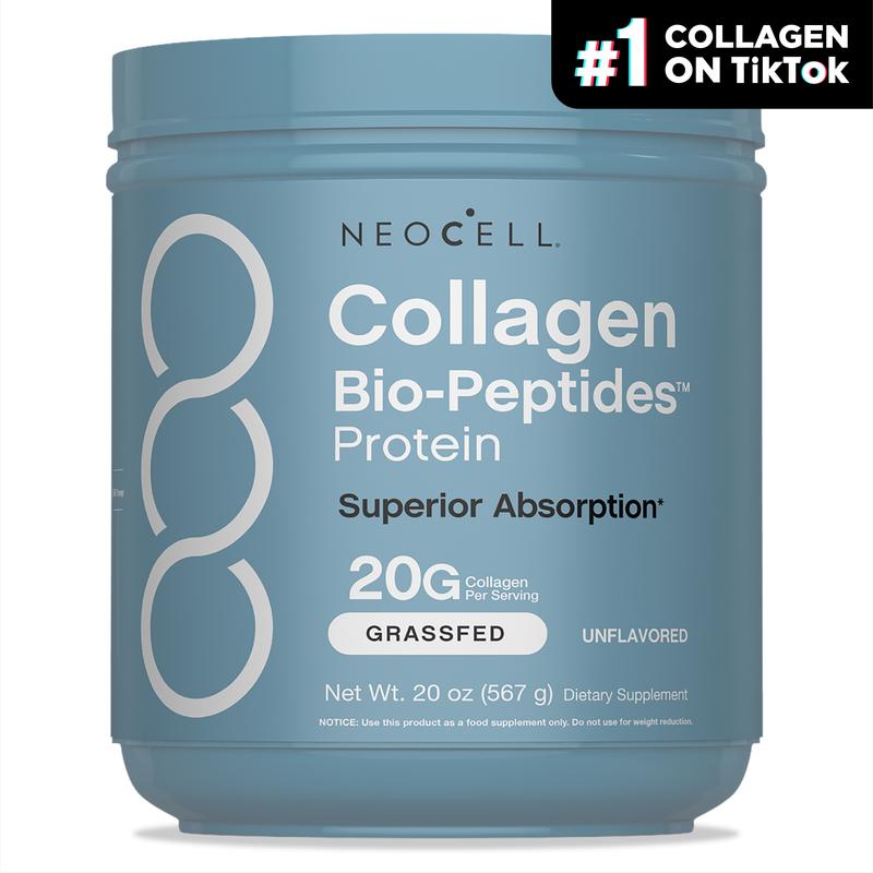 💥【Last Day Discount】NeoCell Collagen Bio-Peptides Powder 20oz - Grassfed Protein Supplement - Advanced with 18 Essential Amino Acids