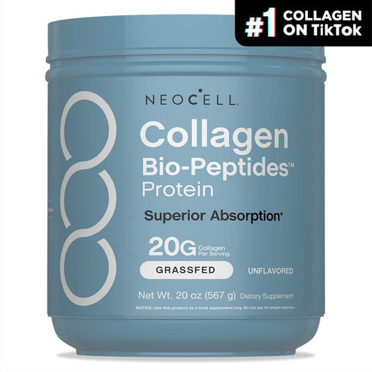💥【Last Day Discount】NeoCell Collagen Bio-Peptides Powder 20oz - Grassfed Protein Supplement - Advanced with 18 Essential Amino Acids