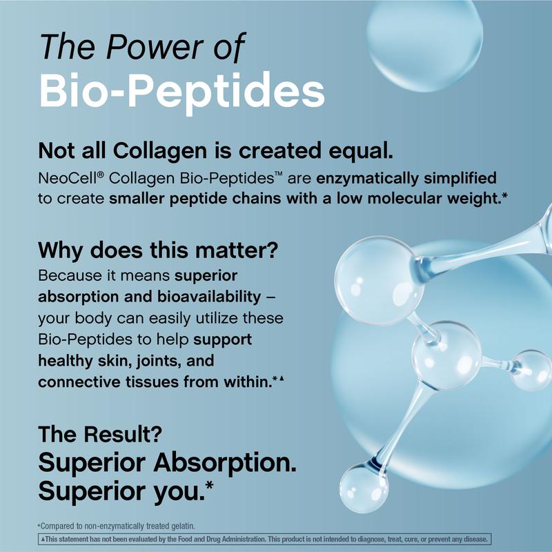 💥【Last Day Discount】NeoCell Collagen Bio-Peptides Powder 20oz - Grassfed Protein Supplement - Advanced with 18 Essential Amino Acids