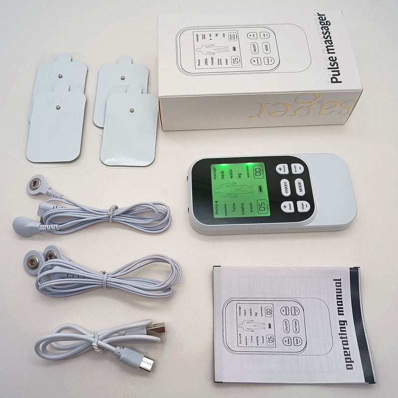 💪TENS + EMS Dual-Channel Muscle Relaxation Pulse Massager