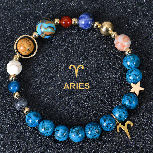 Eight planets and 12 constellations bracelet