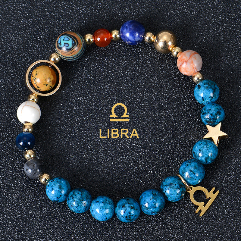 Eight planets and 12 constellations bracelet
