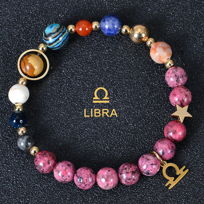 Eight planets and 12 constellations bracelet