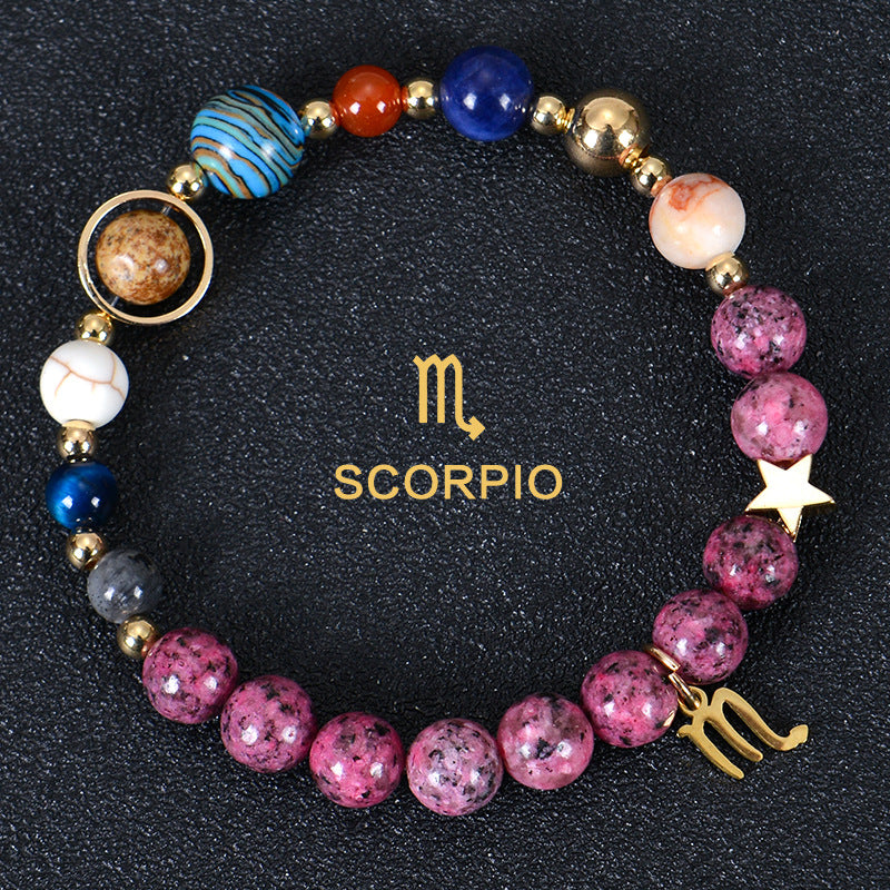 Eight planets and 12 constellations bracelet
