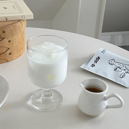 short stem cold drink glass