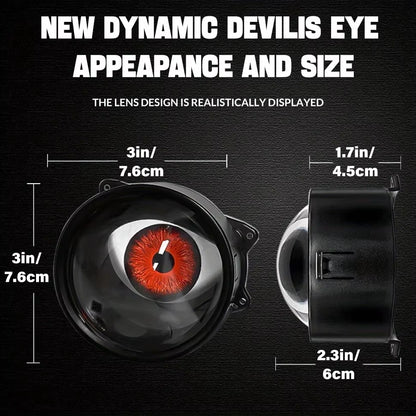 🔥1Pcs/2Pcs dynamic big eye lights, dynamic big eyeball fog lights 6 modes, LED color adjustable, suitable for any car model