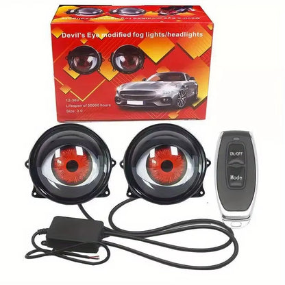 🔥1Pcs/2Pcs dynamic big eye lights, dynamic big eyeball fog lights 6 modes, LED color adjustable, suitable for any car model
