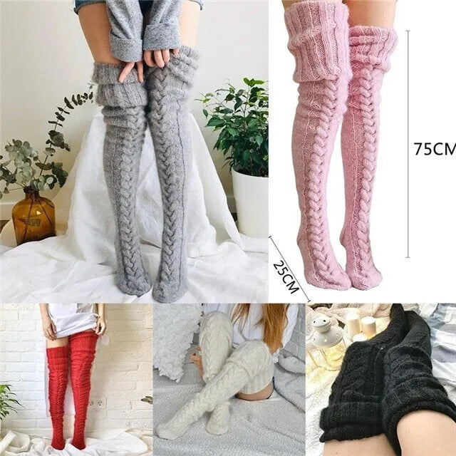 ⏰LAST DAY 50% OFF - ✨2025 Warm Over Knee Extra Long Knitted Socks